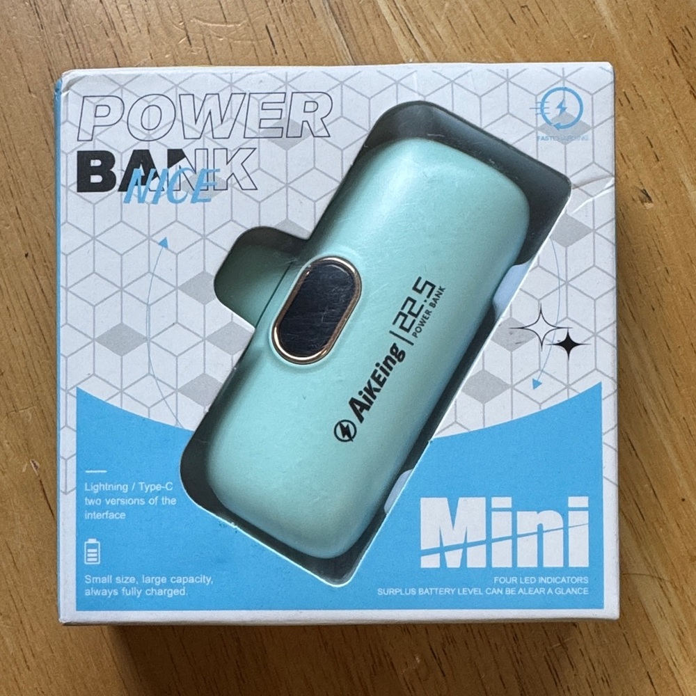 Mint Green Mini Power Bank